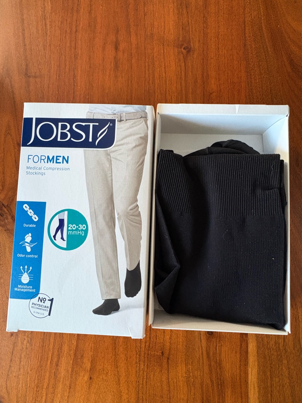 JOBST FOR MEN Black Medical Compression Socks - 20-30 mmHg